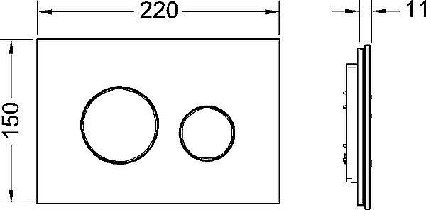Кнопка для инсталляции TECE Loop 9240656 черный/хром купить в интернет-магазине сантехники Sanbest