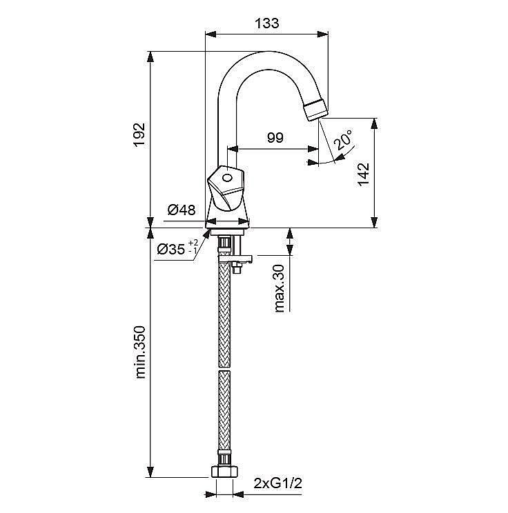 Смеситель для раковины VIDIMA LIFE BA357AA купить в интернет-магазине сантехники Sanbest