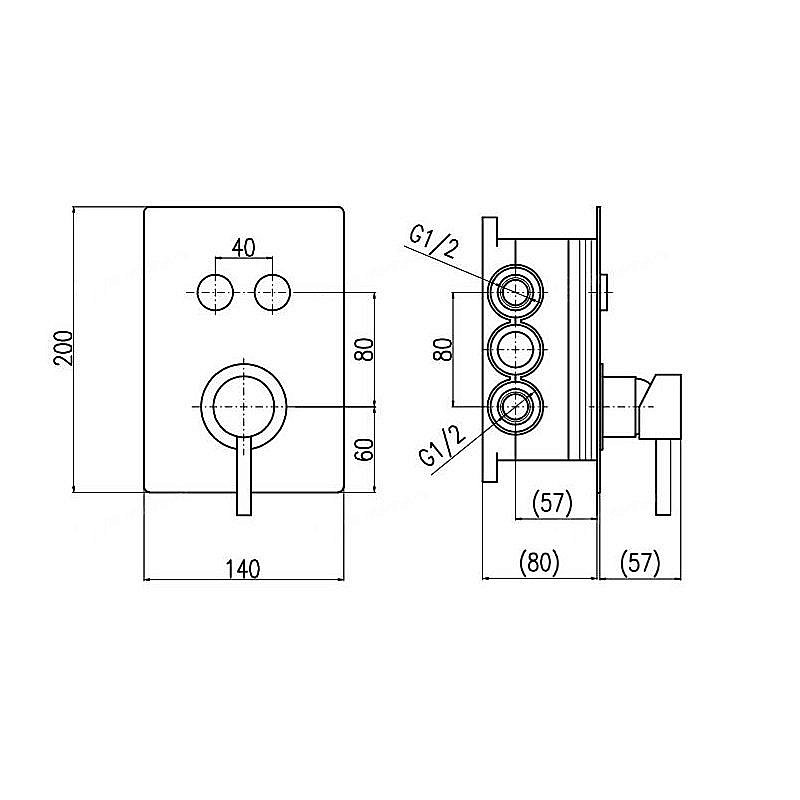 Смеситель для душа Rav-Slezak SEINA SE986BOX хром купить в интернет-магазине сантехники Sanbest