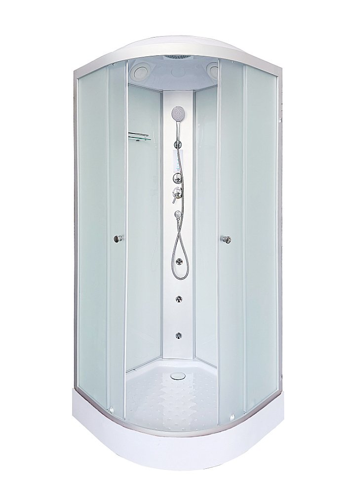 Душевая кабина DTO LM 909GM+EL 90х90 стекло матовое/профиль хром купить в интернет-магазине Sanbest