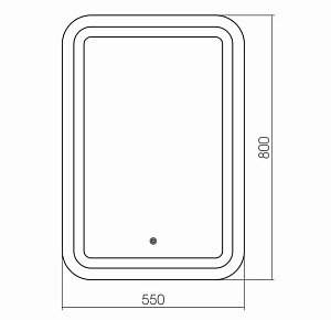 Зеркало с сенсором GROSSMAN Elegans 555800 55x80 в ванную от интернет-магазине сантехники Sanbest