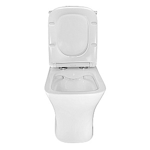 Унитаз напольный Azario Kashmir AZ-9143S белый, безободковый, с бачком, с крышкой микролифт купить в интернет-магазине Sanbest