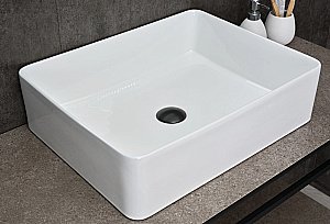 Раковина накладная Gid Geometrico 52 N9104 51236 белая купить в интернет-магазине Sanbest
