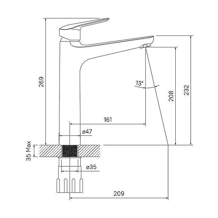 Смеситель для раковины IDDIS Torr TORSB01i01 купить в интернет-магазине сантехники Sanbest