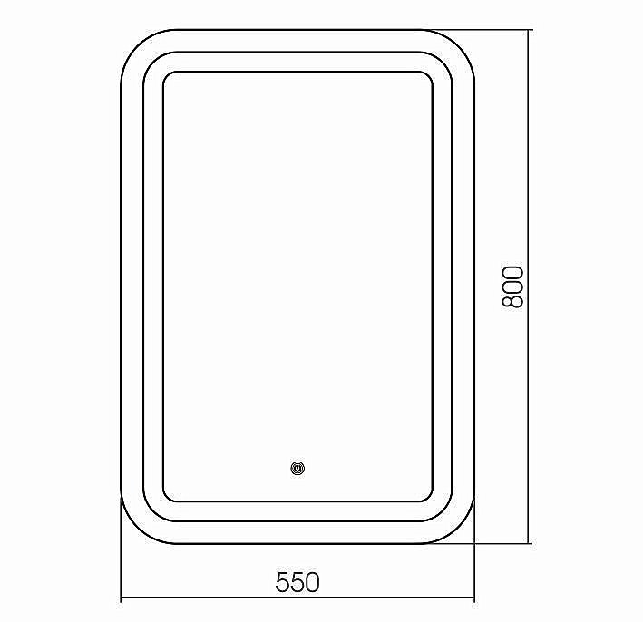Зеркало с сенсором GROSSMAN Elegans 555800 55x80 в ванную от интернет-магазине сантехники Sanbest