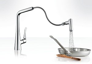 Смеситель для кухни Hansgrohe Metris 14820800 купить в интернет-магазине сантехники Sanbest