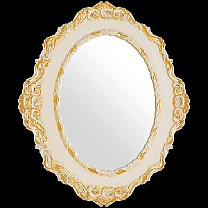 Зеркало Migliore Complementi ML.COM-70.784.AV.DO слоновая кость/декор золото в ванную от интернет-магазине сантехники Sanbest