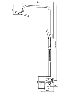 Душевая система Azario Conda AZ-K2411 хром купить в интернет-магазине сантехники Sanbest