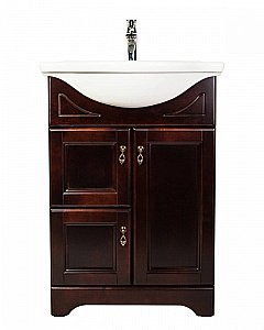 Тумба с раковиной Orange Классик F7-60TU1+Ra орех антикварный для ванной в интернет-магазине Sanbest