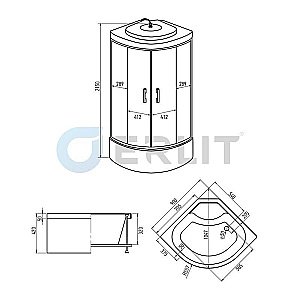 Душевая кабина Erlit Comfrot ER3509TP-C4-RUS 90x90 тонированное стекло купить в интернет-магазине Sanbest