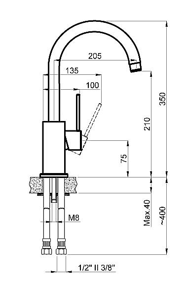 Смеситель для кухни Azario TASCO AZ-151644316 белый матовый купить в интернет-магазине сантехники Sanbest