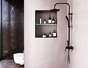 Душевая система Damixa Apollo DX220910300 черная матовая купить в интернет-магазине сантехники Sanbest