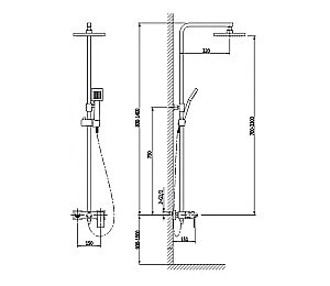 Душевая система Timo Selene SX-1030/17 золото матовое купить в интернет-магазине сантехники Sanbest
