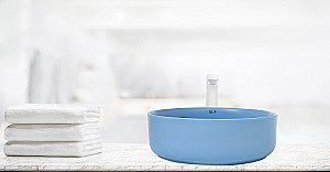 Раковина накладная WeltWasser WW ELBACH 3134 MBL 35,5 голубая матовая купить в интернет-магазине Sanbest