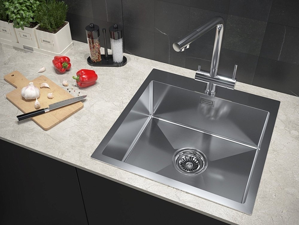 Смеситель для кухни Paulmark Skalen Sk213020-BS брашированная  сталь купить в интернет-магазине сантехники Sanbest