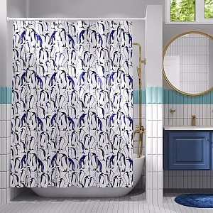 Текстильная шторка для ванны WasserKRAFT Berkel SC-49101 купить в интернет-магазине сантехники Sanbest