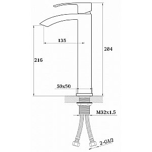 Смеситель для раковины Ganzer GZ44 GZ 44012F белый/хром купить в интернет-магазине сантехники Sanbest