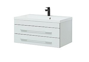 Тумба с раковиной Aquanet Верона New 90 281098 белая матовая для ванной в интернет-магазине Sanbest