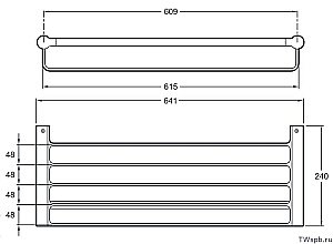Полотенцедержатель Jacob Delafon SINGULIER 15213D-CP 64 см купить в интернет-магазине сантехники Sanbest