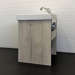 Тумба с раковиной Comforty Вена 00-00006653 45 дуб дымчатый для ванной в интернет-магазине Sanbest