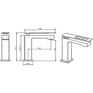 Смеситель для раковины Boheme Q 141-CRUW хром/синий купить в интернет-магазине сантехники Sanbest