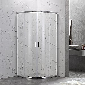 Душевой уголок Veconi Rovigo RV202-80-01-C4 80х80 стекло прозрачное/профиль хром купить в интернет-магазине Sanbest