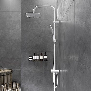 Душевая система Damixa Origin Evo DX978200200 белая матовая купить в интернет-магазине сантехники Sanbest