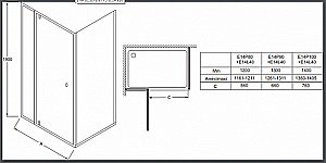 Душевая дверь Jacob Delafon SERENITY E14P80-GA 80 профиль хром/стекло прозрачное купить в интернет-магазине Sanbest