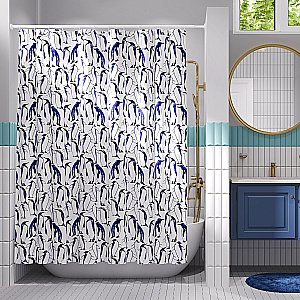 Текстильная шторка для ванны WasserKRAFT Berkel SC-49101 купить в интернет-магазине сантехники Sanbest