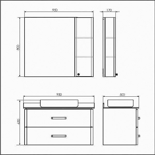 Зеркало со шкафом Comforty Амстердам 95 в ванную от интернет-магазине сантехники Sanbest