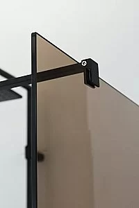 Душевое ограждение Cezares LIBERTA-L-1-90-120-BR-NERO стекло бронзовое/профиль черный купить в интернет-магазине Sanbest