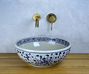 Раковина накладная Bronze de Luxe Melody 42 2241 с декором купить в интернет-магазине Sanbest