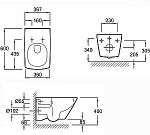 Унитаз подвесной Jacob Delafon ESCALE E1306-00 с крышкой микролифт купить в интернет-магазине Sanbest