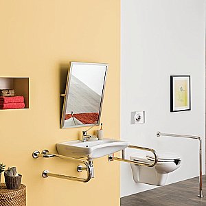 Унитаз подвесной с функцией биде Creavit для инвалидов BD320-00 белый купить в интернет-магазине Sanbest