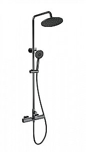 Душевая система с термостатом WONZON & WOGHAND Plate WW-C3017-A-BGG темный графит купить в интернет-магазине сантехники Sanbest