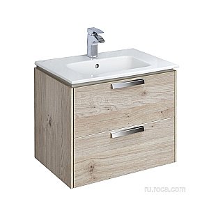 Тумба с раковиной Roca Lago 857295444 60 дуб светлый для ванной в интернет-магазине Sanbest