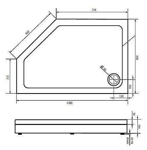 Душевой поддон Good Door Пента 90x90 Белый купить в интернет-магазине Sanbest