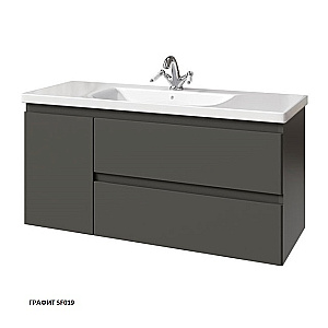 Тумба с раковиной Caprigo Forte 120 два ящика, одна дверь слева, цвет на выбор для ванной в интернет-магазине Sanbest