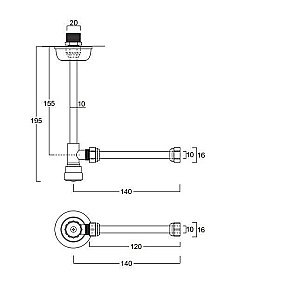 Угловой кран Simas Accessori 120006oro золото купить в интернет-магазине сантехники Sanbest