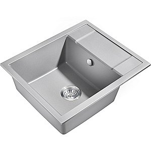 Мойка кухонная Milacio Navarra 60 Cuarzo MC.77073 серый металлик купить в интернет-магазине сантехники Sanbest