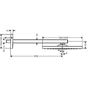 Верхний душ Hansgrohe Raindance E 26238700 белый матовый купить в интернет-магазине сантехники Sanbest
