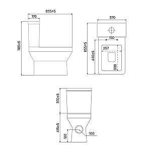 Унитаз Iddis Bild BIL2DSEi24 с бачком, с крышкой микролифт купить в интернет-магазине Sanbest