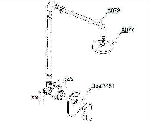 Душевая система WasserKRAFT Elbe 7400 A12777 купить в интернет-магазине сантехники Sanbest