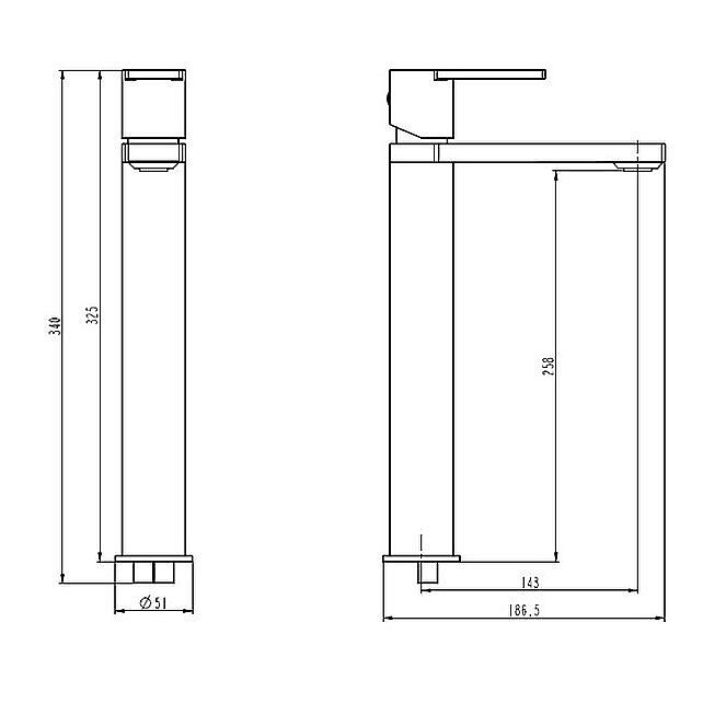 Смеситель для раковины Caprigo KUB 54-023 черный купить в интернет-магазине сантехники Sanbest