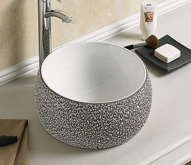 Раковина накладная Ceramalux NC 41 78217 серебро, белая купить в интернет-магазине Sanbest