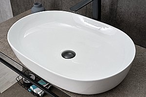 Раковина накладная Gid Lago 61 D1348 51204 белая купить в интернет-магазине Sanbest