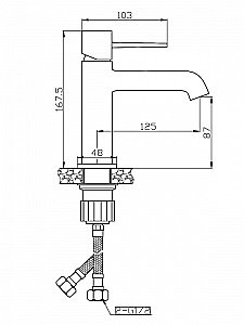 Смеситель для раковины Orange Karl M05-021w белый купить в интернет-магазине сантехники Sanbest