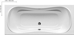 Ванна акриловая Ravak CAMPANULA II 170x75 купить в интернет-магазине Sanbest