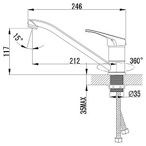 Смеситель для кухни Lemark Partner LM6554C купить в интернет-магазине сантехники Sanbest