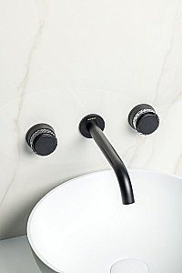 Смеситель для раковины Boheme AURA 152-2-B-A черный купить в интернет-магазине сантехники Sanbest